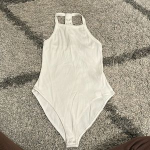 forever 21 white knit bodysuit